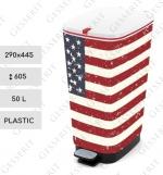 Culoare: - Cos deseuri din plastic cu pedala Material: Plastic Dimensiuni: 290mm x 445mm 605mm