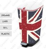 Culoare: - Cos deseuri din plastic cu pedala Material: Plastic Dimensiuni: 290mm x 445mm 605mm