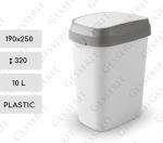 Culoare: Alb Cos de gunoi din plastic cu capac batant Material: Plastic Dimensiuni: 190mm x 250mm 320mm