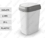Culoare: Alb Cos de gunoi din plastic cu capac batant Material: Plastic Dimensiuni: 260mm x 375mm 485mm