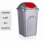 Dimensiuni: 680mm × 390mm ×390mm Containere pentru colectare selectiva Material: Plastic Culoare: Roșu, Cu capac batant
