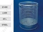 Înălțime: 600mm Cos de gunoi cu suport Diametru: 400mm Capacitate: ~ 62L