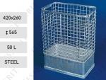 galvanizat la cald Cos de gunoi cu suport Dimensiuni: 420mm x 260mm 565mm