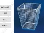 galvanizat la cald Cos de gunoi cu suport Dimensiuni: 445 mm x 520