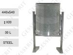 Dimensiuni: 440 mm x 540 920 Cos stradal Material: - Acoperit cu pulberi, sinterizat Oțel