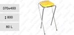 Material: Oțel + Plastic Cos de gunoi cu suport Culoare: Galben Capacitate: ~ 100L