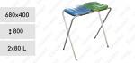 Material: Oțel + Plastic Cos de gunoi cu suport Culoare: Albastru Verde Capacitate: ~ 100L