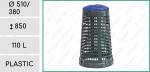 Culoare: Albastru, Material: Plastic Cos de gunoi cu suport Dimensiuni: 380 mm x 510 x  850