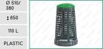 Culoare: Verde, Plastic Cos de gunoi cu suport Dimensiuni: 380 mm x 510 x  850