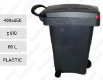 Culoare: Gri (Roșu-Galben-Albastru-Verde)  Plastic, , Cos deseuri din plastic cu pedala Dimensiuni: 400 mm x 650 x 810