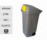 Culoare: Galben Containere pentru colectare selectiva Dimensiuni: 490 mm x 540 x  950 Material: Plastic, , Cu capac batant