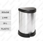 Culoare: METAL Gri - Negru Cos deseuri din plastic cu pedala Dimensiuni: 303 mm x 268 448 Material: Plastic,