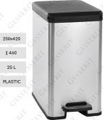 Material: Plastic, Cos deseuri din plastic cu pedala Dimensiuni: 250 mm x 420 460