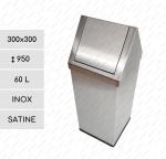 Cos deseuri inox cu capac batant